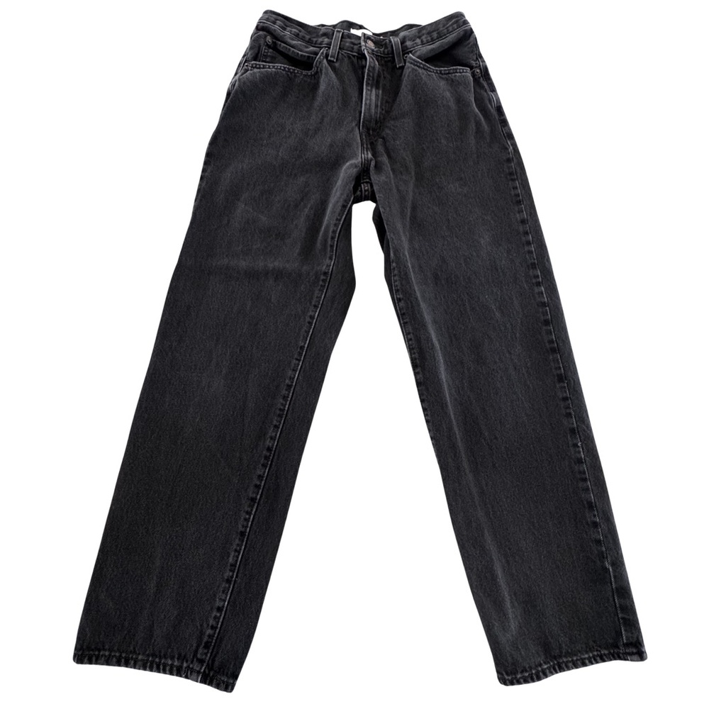 Levi’s 94 Baggy Jeans 30 Black Gray Washed High Rise Wide Leg Skater Denim